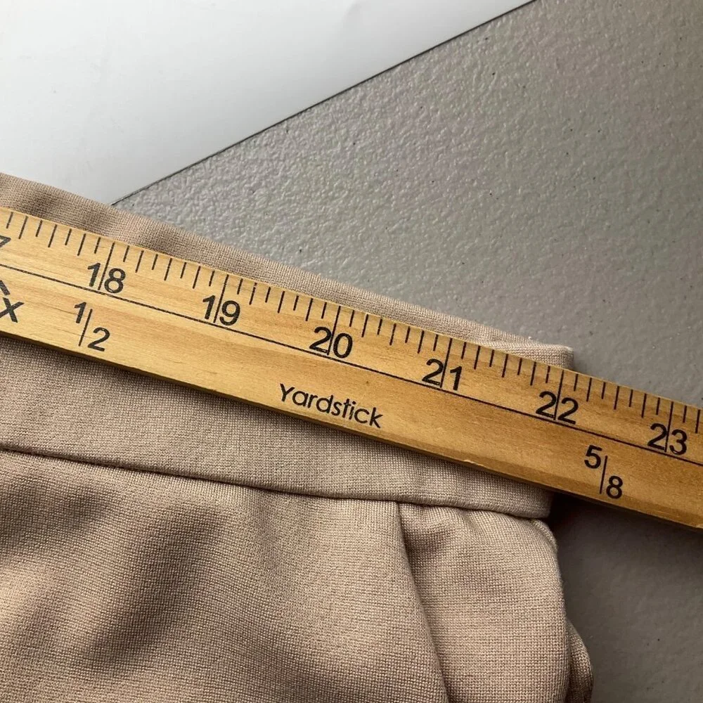 Eileen Fisher 1X Beige Wide-Leg Ponte Pull On Pants Made USA Minimalist - Picture 10 of 14